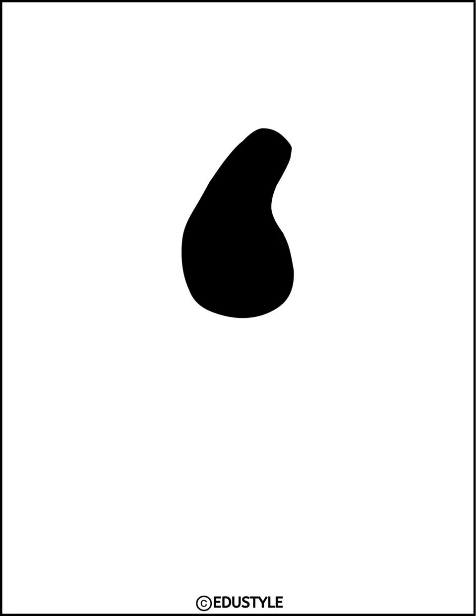 Black apostrophe cutout for the opening word LET'S in the St. Patrick's Day bulletin board display
