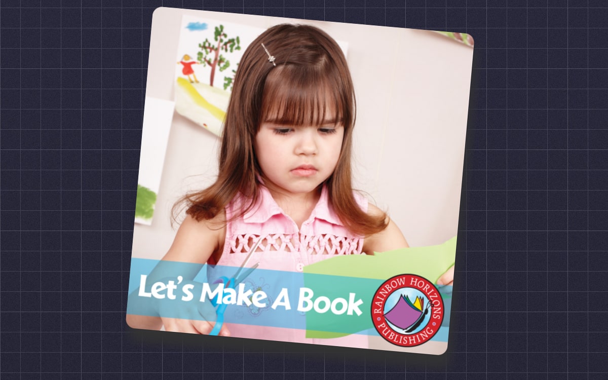Let's Make A Book Gr. 1-2 preview: 60-Page black-and-white PDF with ten book-pattern themes