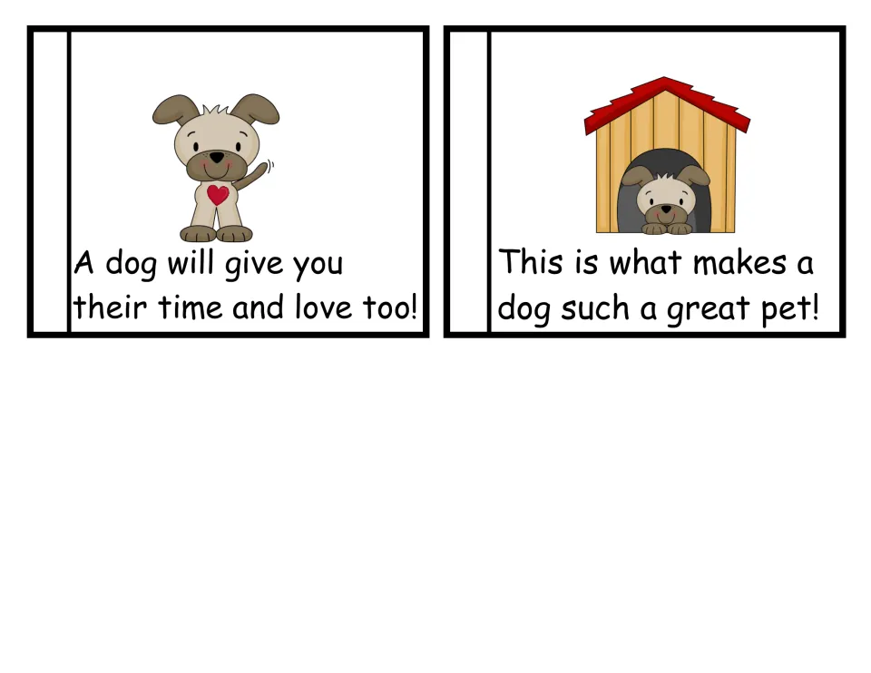 Final dog reader cards: a dog will give you their time and love too, and this is what makes a dog such a great pet
