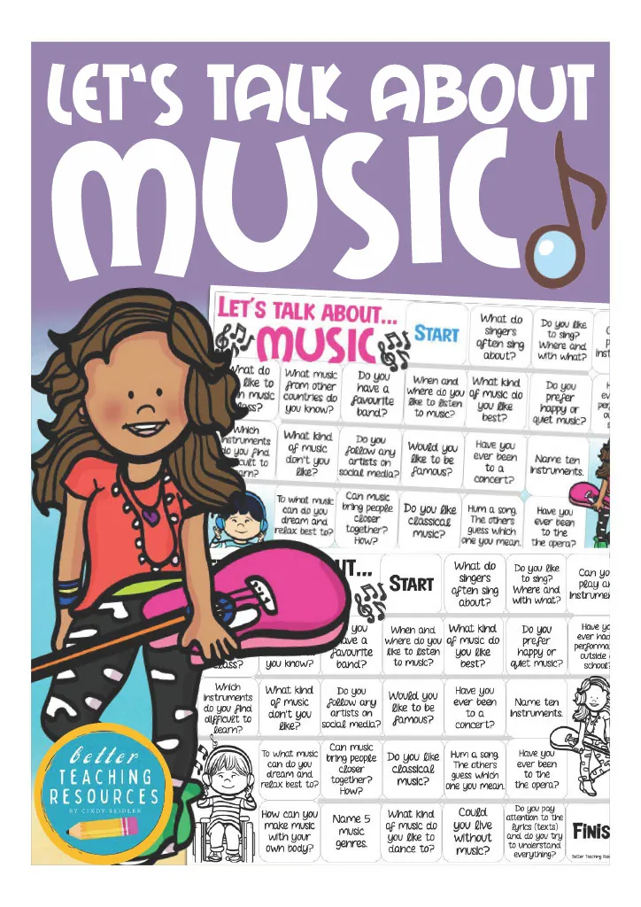 Let's Talk About Music – ESL Board Game – cover