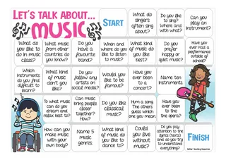 Let's Talk About Music – ESL Board Game – sample page 3