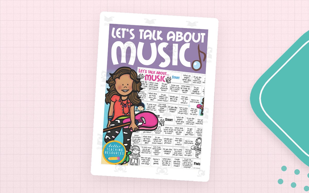 Let's Talk About Music – ESL Board Game teaching resource preview