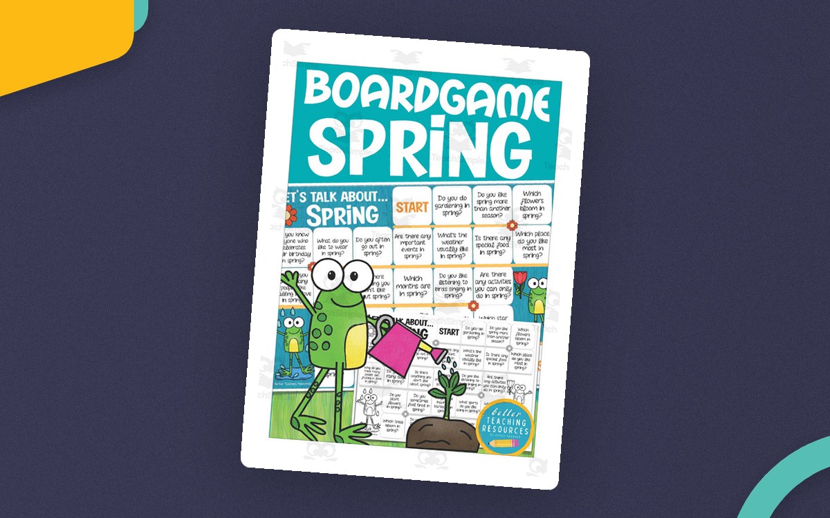 Let's Talk About Spring Board Game teaching resource preview