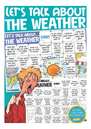 Let's Talk About the Weather – ESL Board Game – cover