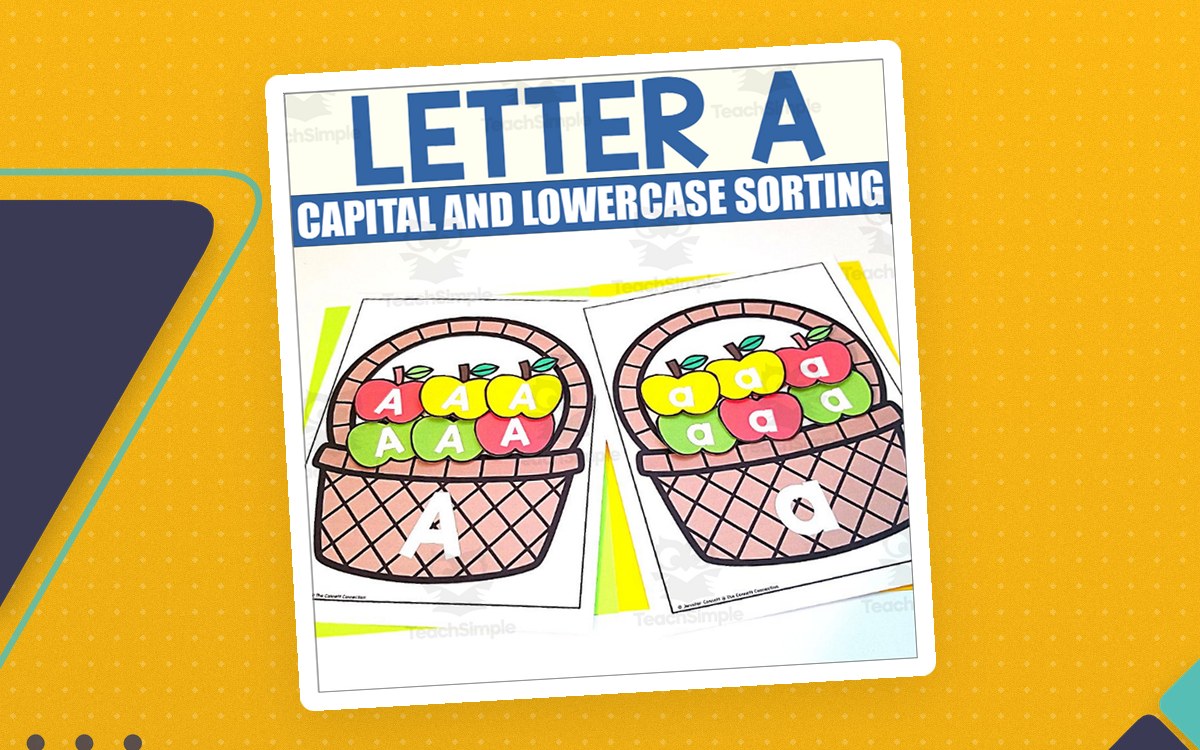 Letter A Sorting – Capital & Lowercase Apple Theme preview