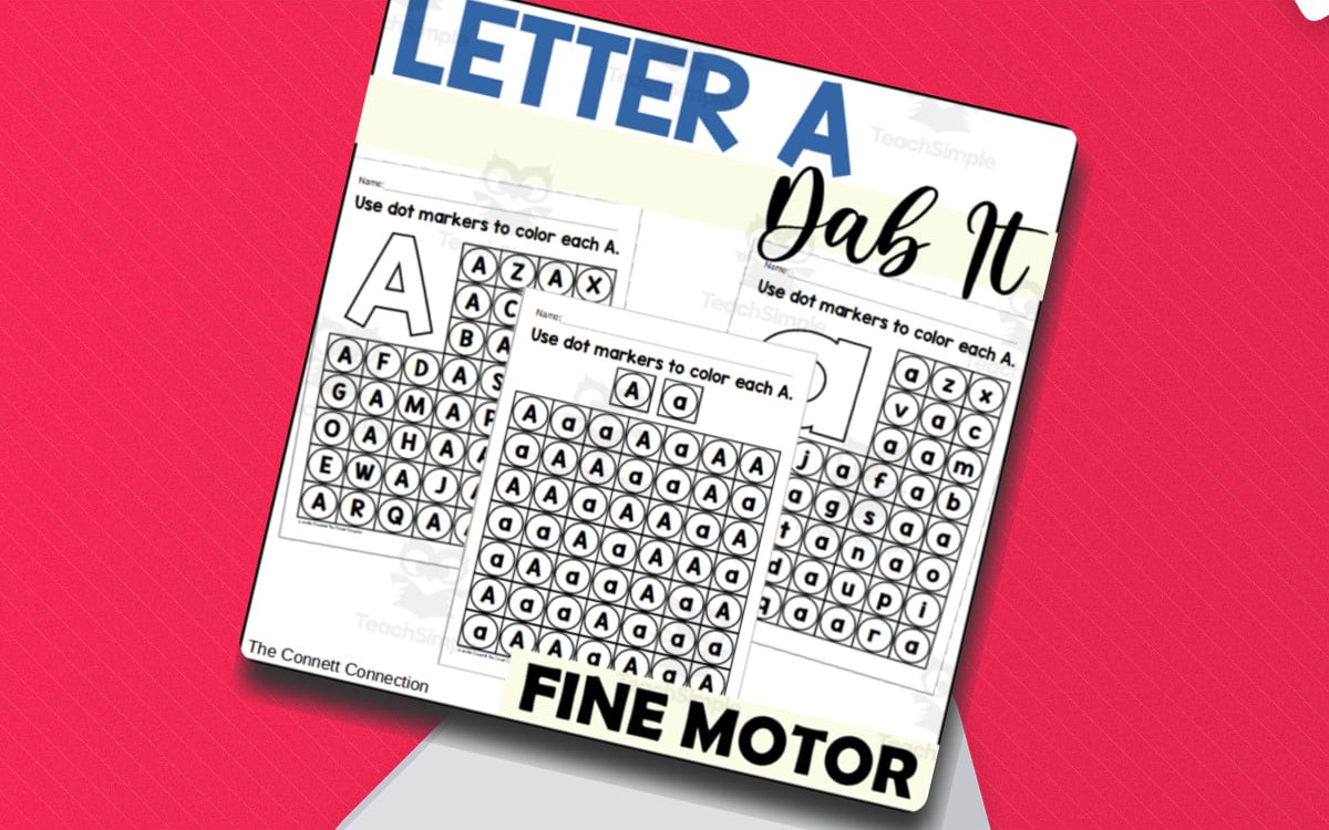 Letter A Dab It Worksheets teaching resource preview