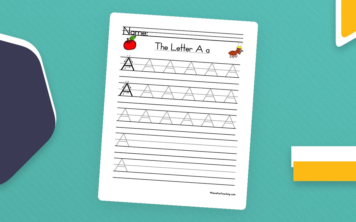 Letter A Handwriting Practice Worksheet teaching resource preview