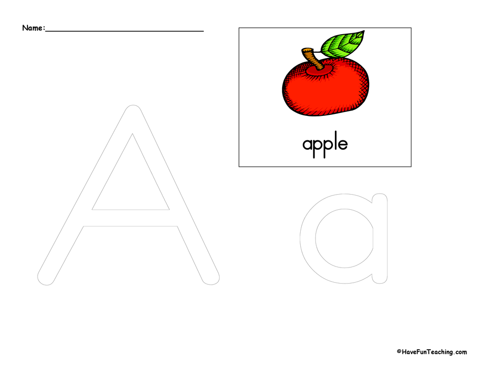 Letter A Tracing Worksheet teaching resource preview