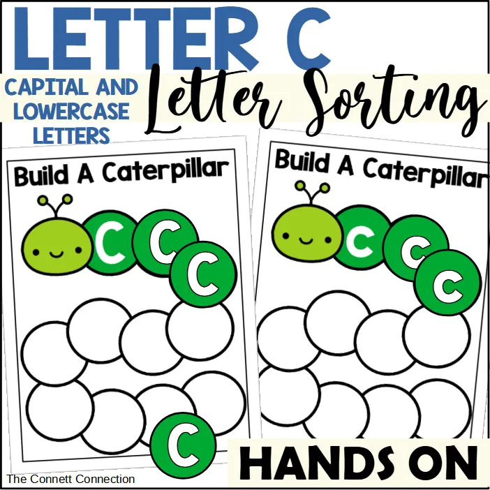 Letter C Capital and Lowercase Letter Sorting Activity – cover