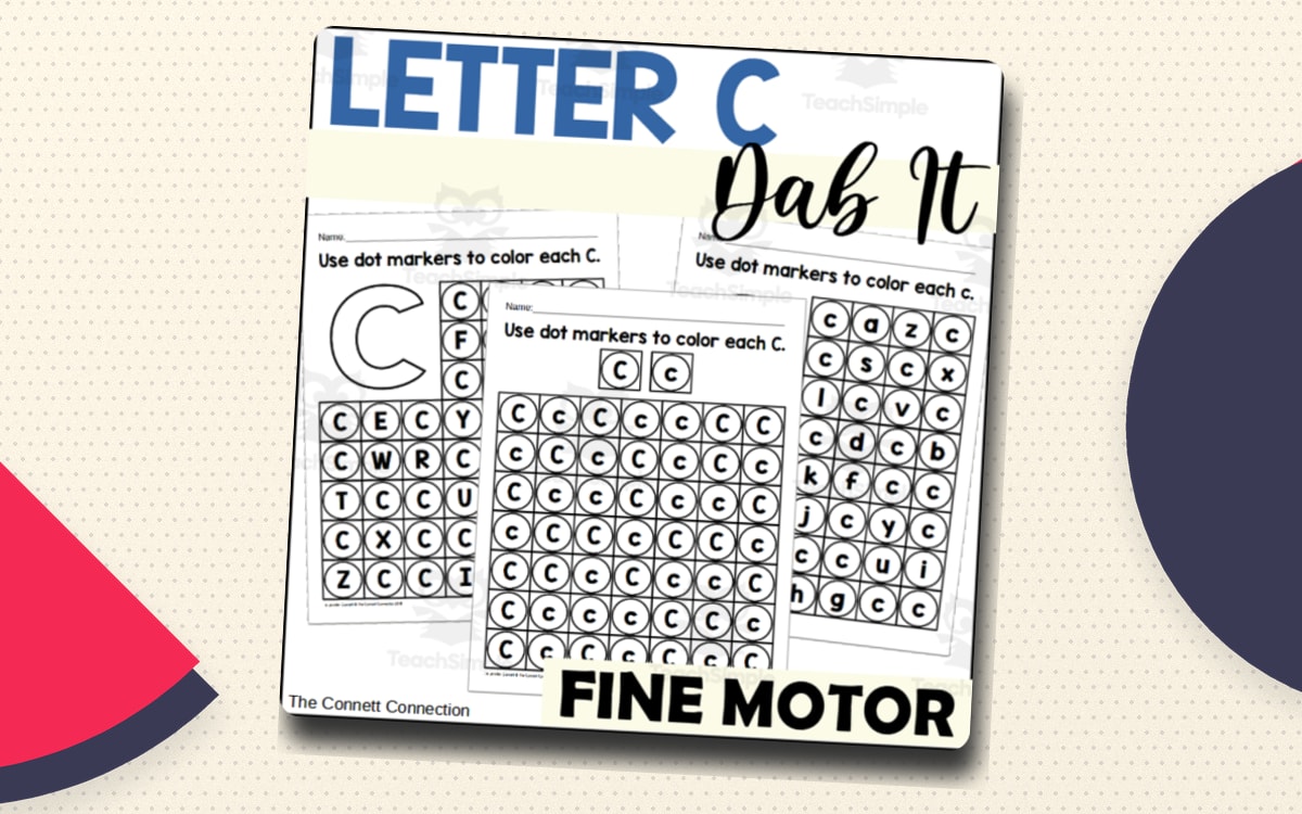 Letter C Dab It Worksheets preview: Capital C dot-marker search