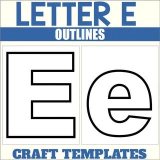 Letter E Outlines for Alphabet Crafts – cover