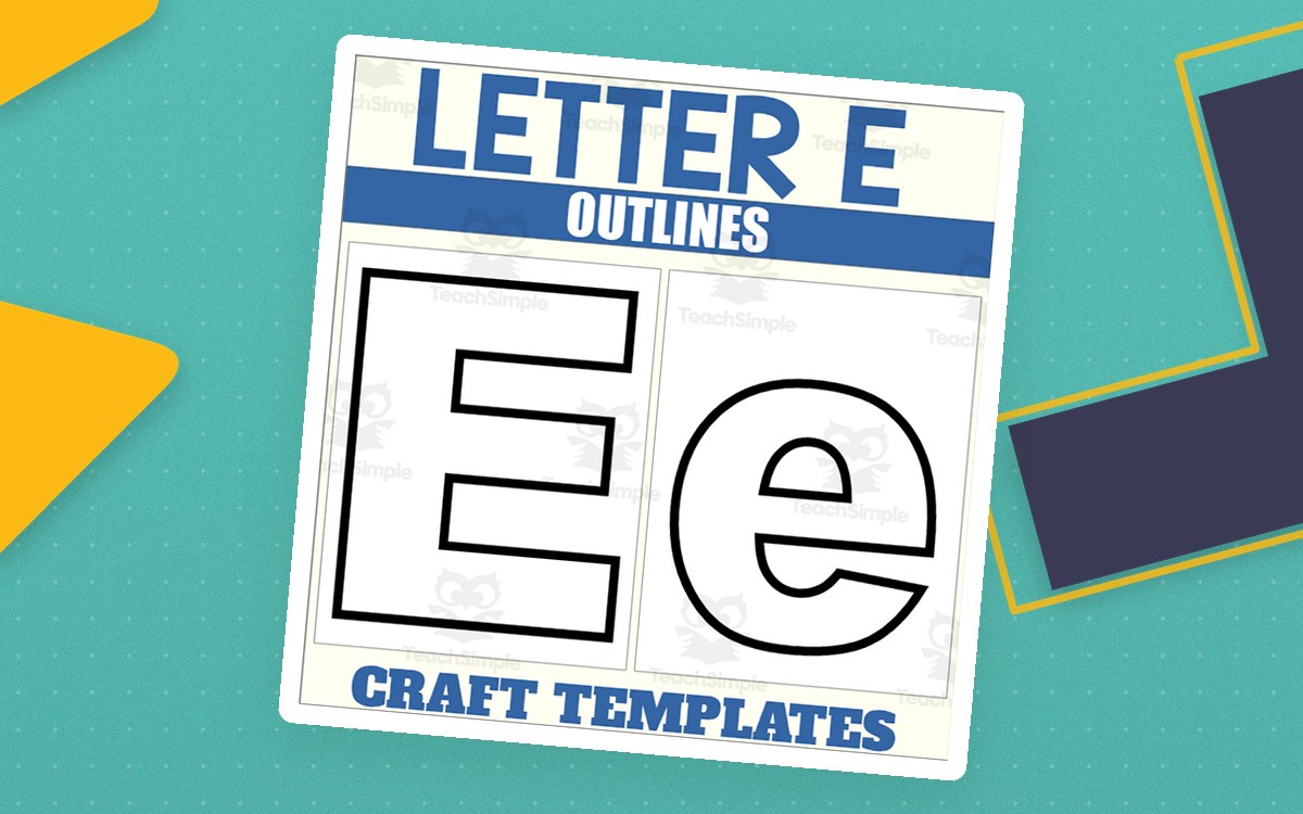 Letter E Outlines for Alphabet Crafts preview