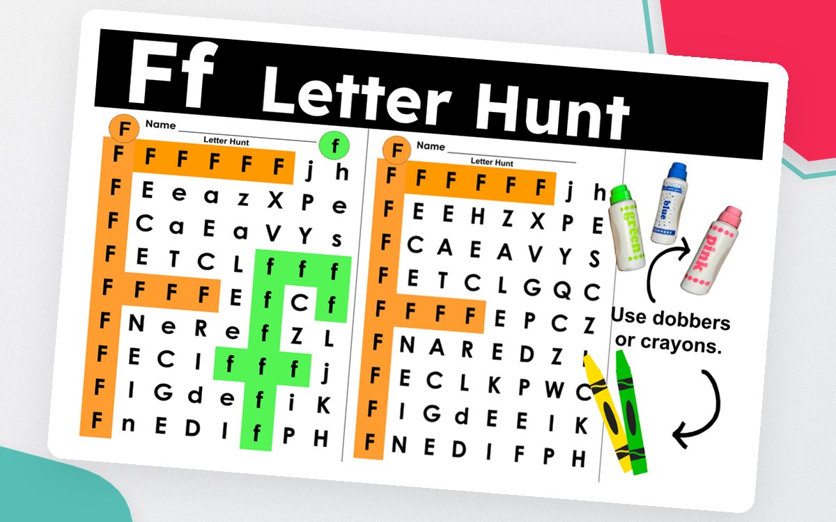 Letter Hunt Letter F Activities preview