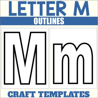 Letter M Outline for Alphabet Crafts – cover
