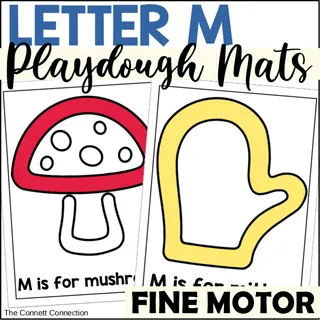 Letter M Playdough Mats – cover