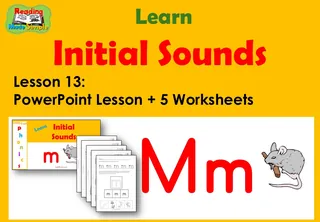 Letter M: PowerPoint and Worksheets: Lesson 13 – cover