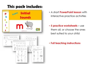 Letter M: PowerPoint and Worksheets: Lesson 13 – preview 2