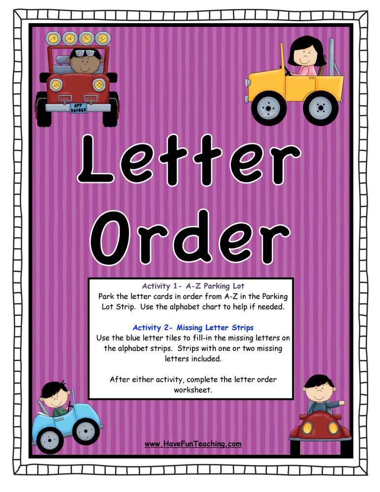 Letter Order Activity by Teach Simple