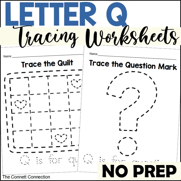 Letter Q Tracing Worksheets – cover