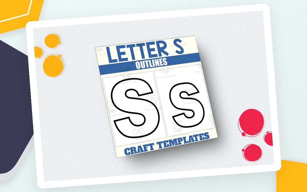 Letter S Outlines – Alphabet Craft Templates preview