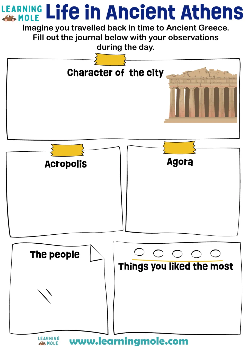 Ancient Athens time-travel journal: students record the city's character, Acropolis, Agora, people and favorite sights