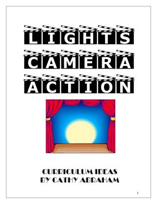 Lights, Camera, Action Preschool Activity Pack – cover