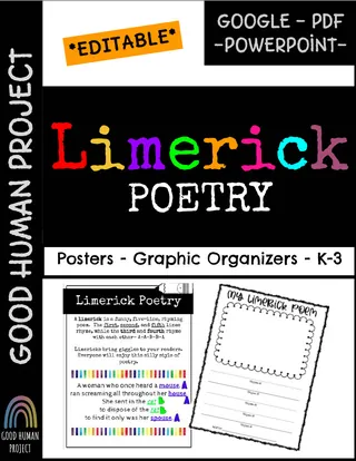 Limerick Poetry – Posters & Graphic Organizers – cover