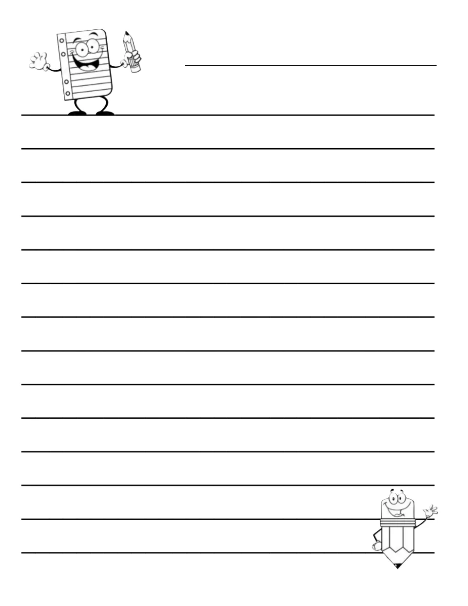 Writing paper sheet 2 of 20, offering the second of two writing formats for design 1 for any occasion