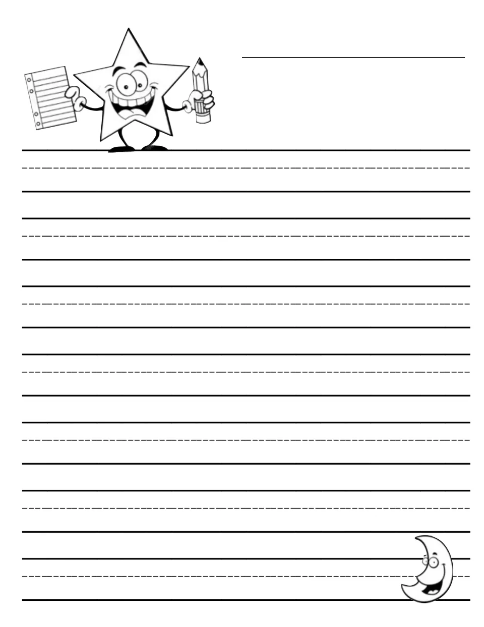 Writing paper sheet 3 of 20, offering the first of two writing formats for design 2 for any occasion