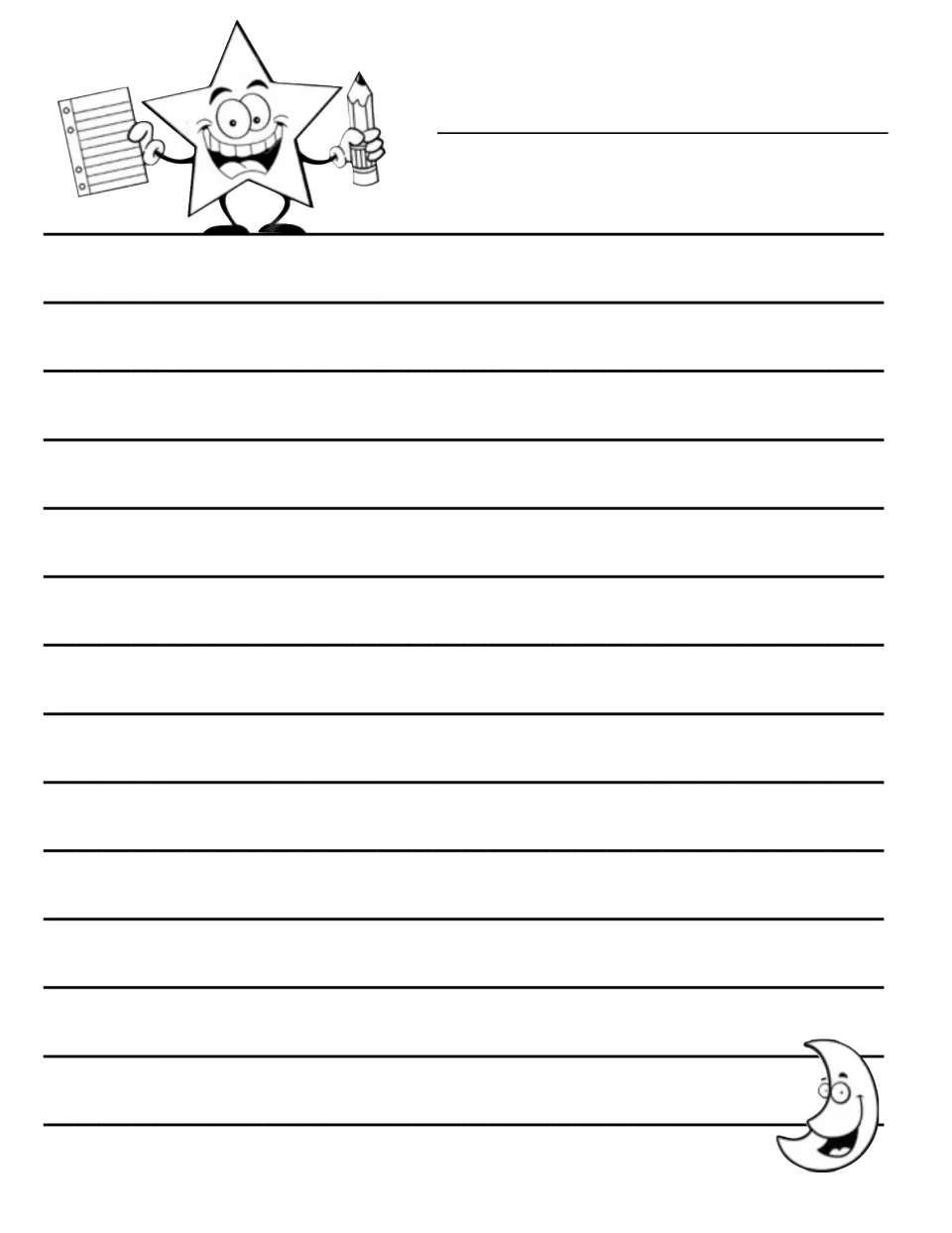 Writing paper sheet 4 of 20, offering the second of two writing formats for design 2 for any occasion
