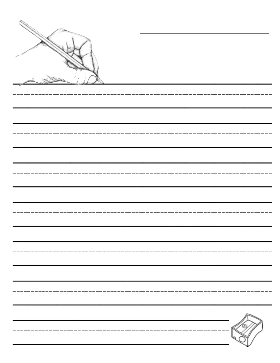 Writing paper sheet 5 of 20, offering the first of two writing formats for design 3 for any occasion