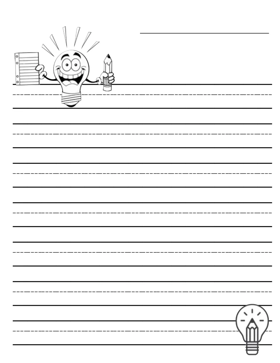 Writing paper sheet 7 of 20, offering the first of two writing formats for design 4 for any occasion