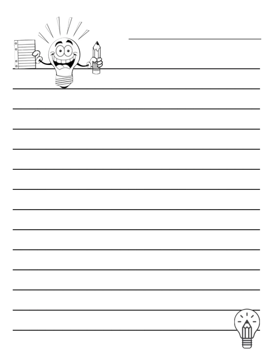 Writing paper sheet 8 of 20, offering the second of two writing formats for design 4 for any occasion