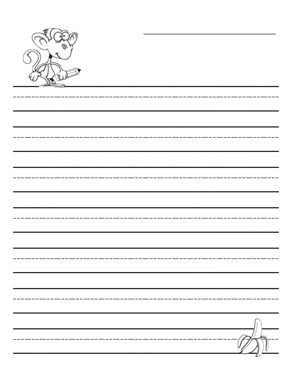 Writing paper sheet 9 of 20, offering the first of two writing formats for design 5 for any occasion