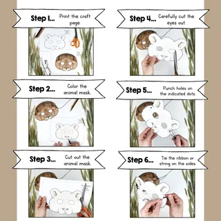 Lion Paper Mask – Printable Animal Craft – sample page 3