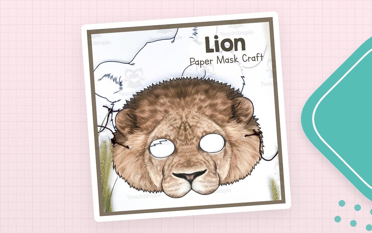 Lion Paper Mask – Printable Animal Craft preview