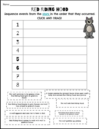 Little Red Riding Hood – Sequence of Events Activity – preview 1