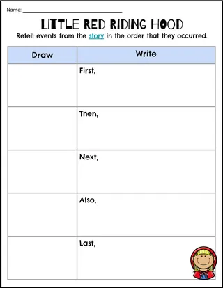 Little Red Riding Hood | Story Retelling | Graphic Organizers – preview 1