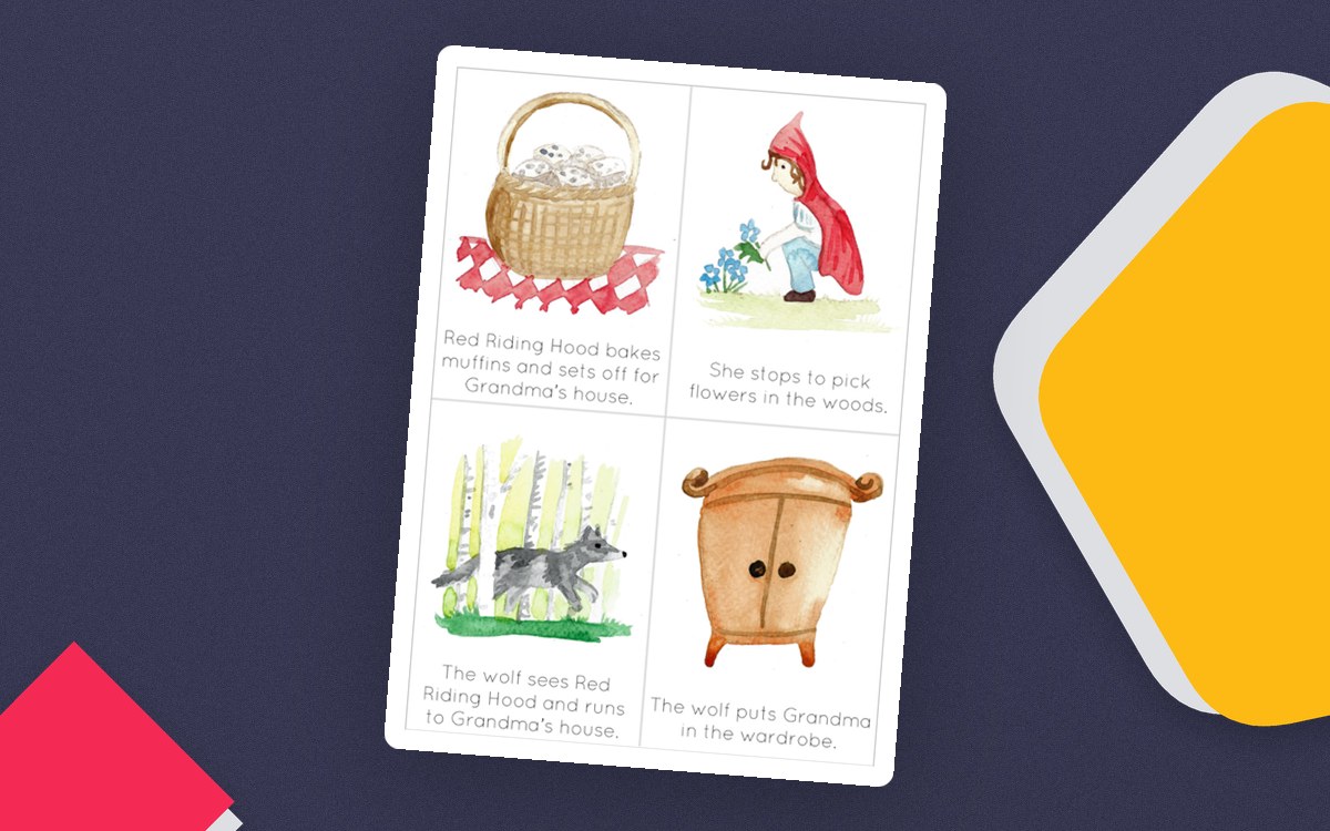 Little Red Riding Hood Story Sequencing Cards preview