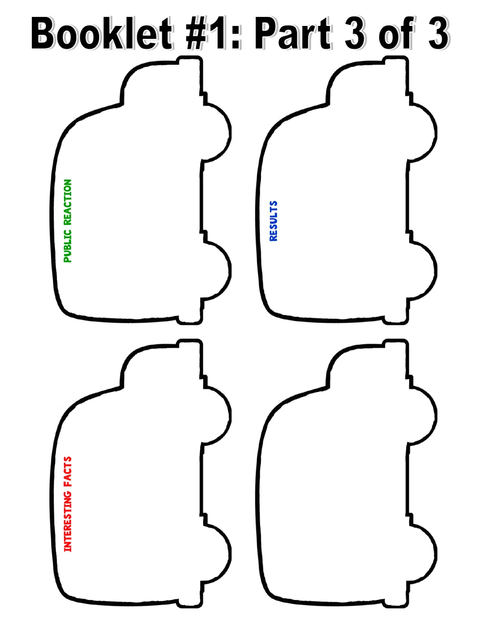 Full-color booklet, part 3 of 3: Public Reaction, Results, Interesting Facts, and one blank bus-shaped cutout