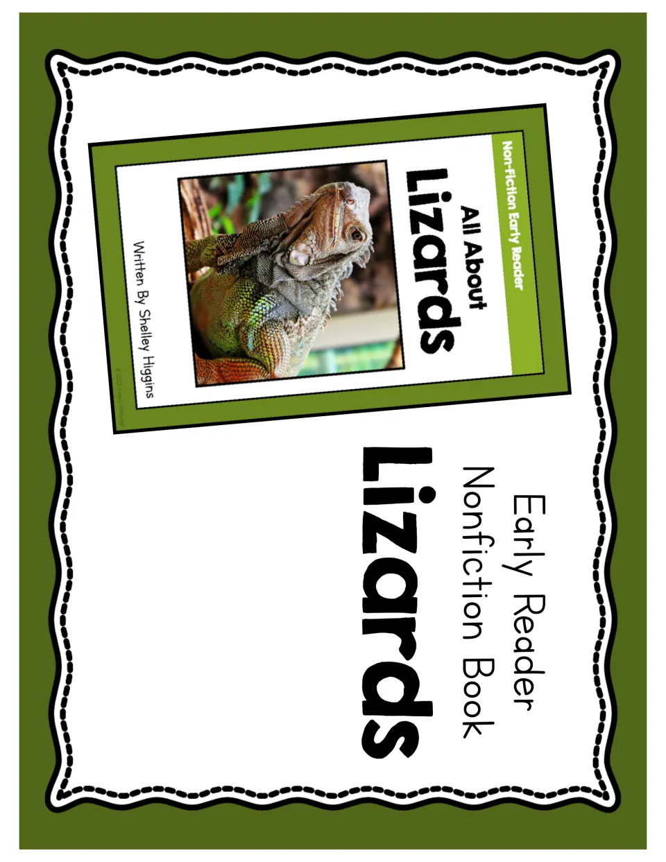 Lizards Early Reader Nonfiction Book resource cover showing the booklet cover with an iguana photograph