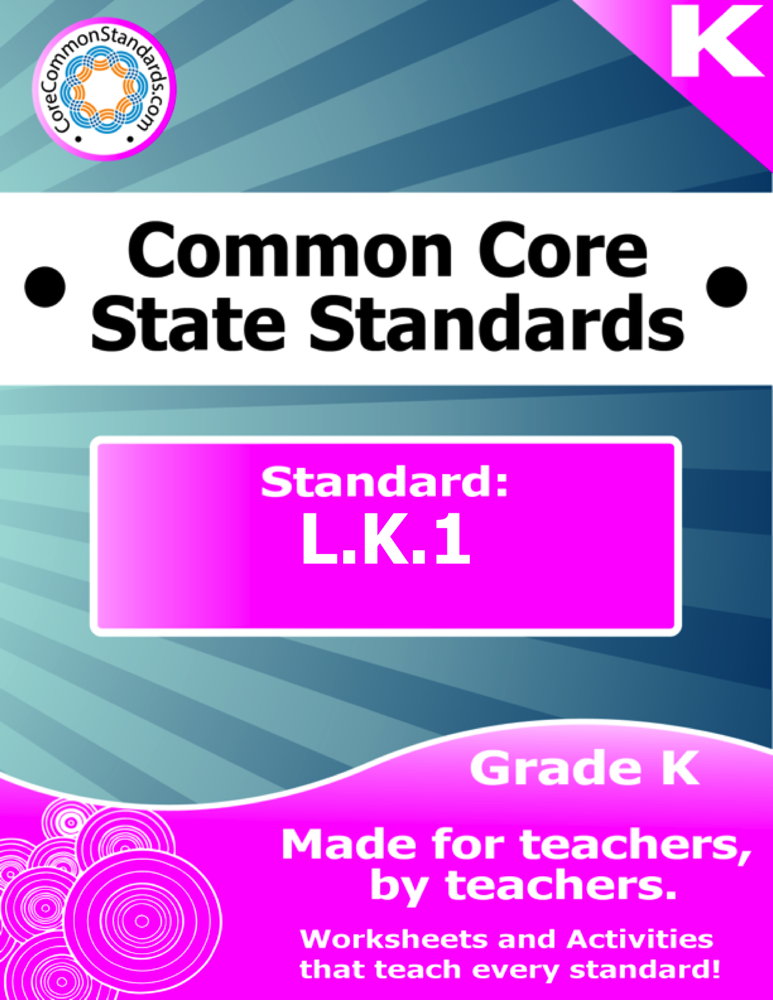 L.K.1 Kindergarten Common Core Lesson teaching resource preview