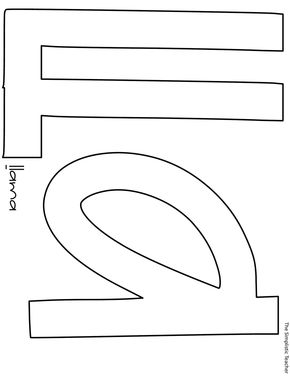 Outline letters L, L, and a begin “Llama” in the printable title for the Valentine's Day classroom display