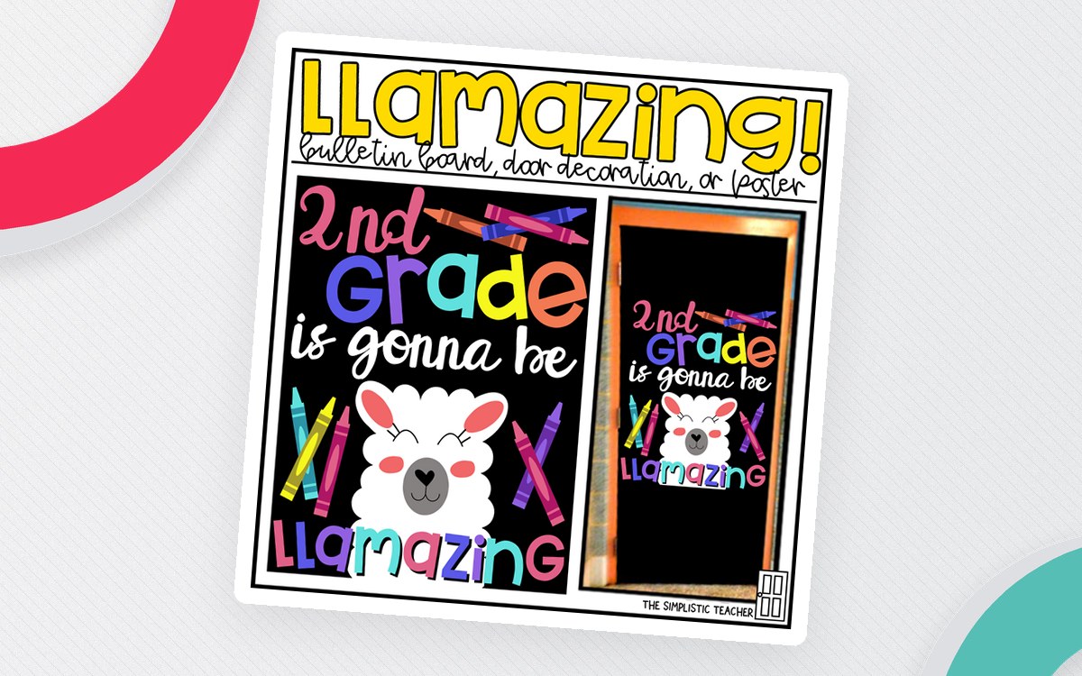 LLamazing Back to School LLama Bulletin Board Kit, Door Decoration Set, or Poster teaching resource preview