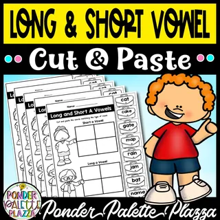 Long and Short Vowels – Cut and Paste Sort – cover