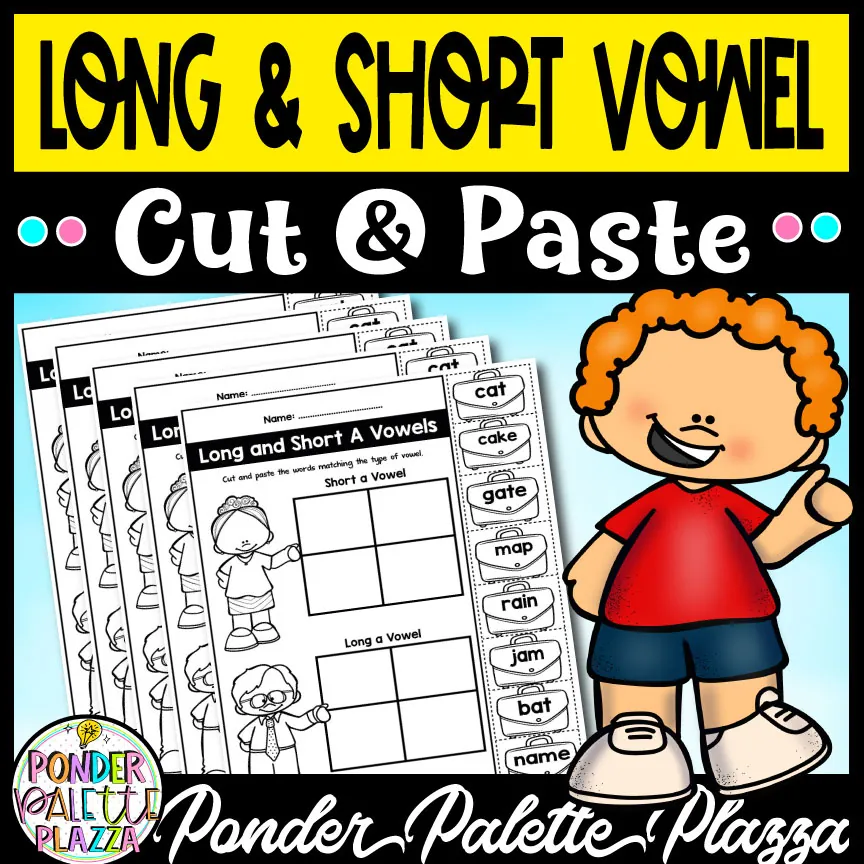 Long and Short Vowels – Cut and Paste Sort – cover