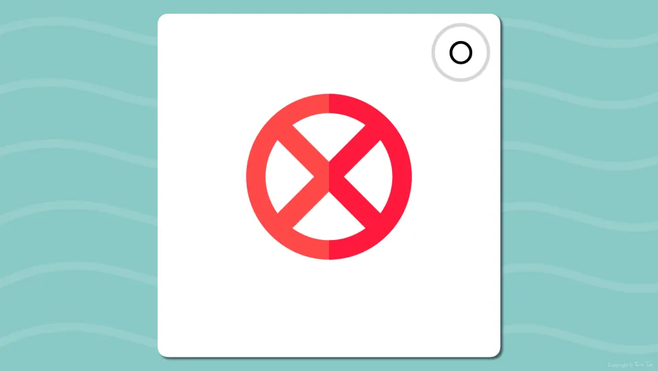 Long o flash card showing only a red no symbol and an o in the corner, so students name the picture before seeing the word