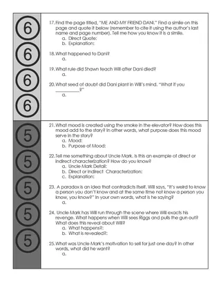Long Way Down by Jason Reynolds | Guided Reading Packet – sample page 4