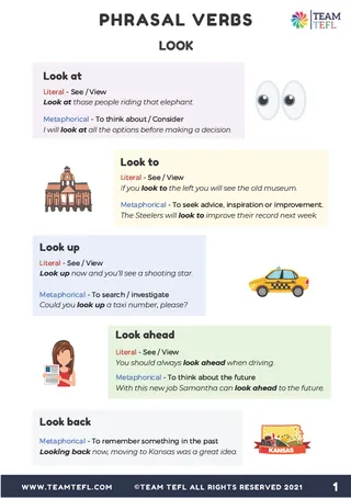 Look Phrasal Verbs – English Practice Exercises – cover