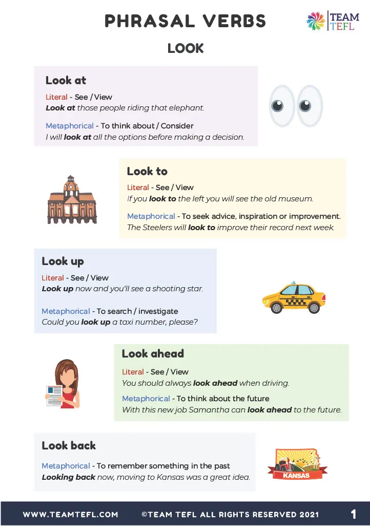 Look Phrasal Verbs – English Practice Exercises – cover